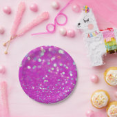 Fuchsia Confetti Papierplatte Pappteller (Party)