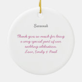 Fuchsia & Coral Wedding Gown Bridesmaid Ornament (Hinten)