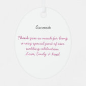 Fuchsia & Coral Wedding Red Hair Bridesmaid Ornament Aus Metall (Rückseite)