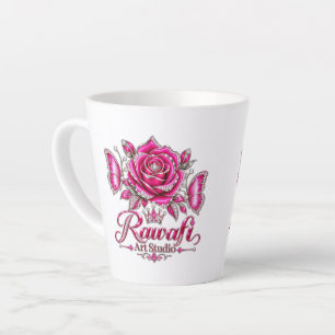 Fuchsia Crystal Rose Luxusdesign Milchtasse