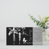 Fuchsia Custom Beileid Vielen Dank Foto-Karte Dankeskarte (Stehend Vorderseite)