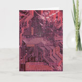 Fuchsia Cyber Circuit Board Tech Art Electronics Karte (Vorderseite)