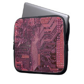 Fuchsia Cyber Circuit Board Tech Art Electronics Laptopschutzhülle (Vorderseite Links)
