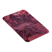 Fuchsia Cyber Circuit Board Tech Art Electronics Magnet (Rechte Seite)