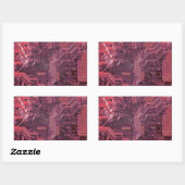 Fuchsia Cyber Circuit Board Tech Art Electronics Rechteckiger Aufkleber (Blatt)