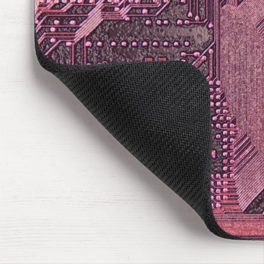 Fuchsia Cyber Circuit Board Tech Electronics Mousepad (Ecke)
