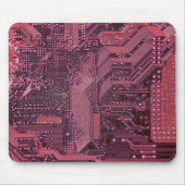 Fuchsia Cyber Circuit Board Tech Electronics Mousepad (Vorne)