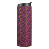 Fuchsia | Dancing Daisies Watercolor Tumbler Thermosbecher (Nach links gedreht)