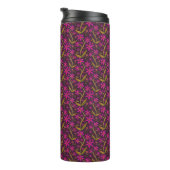 Fuchsia | Dancing Daisies Watercolor Tumbler Thermosbecher (Nach rechts gedreht)