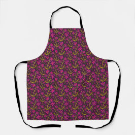 Fuchsia | Dancing Watercolor Daisies Apron Schürze