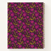 Fuchsia | Dancing Watercolor Daisies Notizblock (Rückseite)