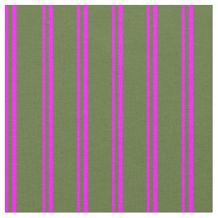 Fuchsia & Dark Olive Green Colos Muster Stoff