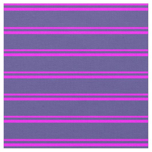 Fuchsia & Dark Slate Blue Streifen/Linien Muster Stoff (Nahaufnahme)