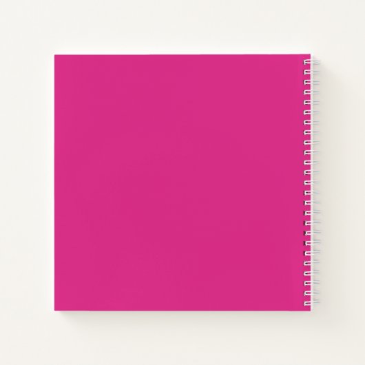 Fuchsia, das moderne Minimal Wedding Gästebuch Notizblock (Rückseite)