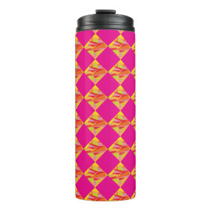 Fuchsia-Diamant-Wasserflasche Thermosbecher