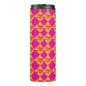 Fuchsia-Diamant-Wasserflasche Thermosbecher (Rückseite)
