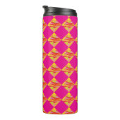 Fuchsia-Diamant-Wasserflasche Thermosbecher (Nach rechts gedreht)