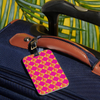 Fuchsia Diamond Luggage Tag Gepäckanhänger