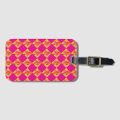 Fuchsia Diamond Luggage Tag Gepäckanhänger (Vorderseite (Horizontal))