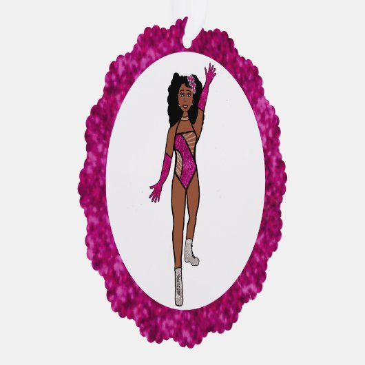 Fuchsia & Diamonds Dancer Ornament Card A (Rechts)