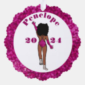 Fuchsia & Diamonds Dancer Ornament Card A Karte (Rückseite)