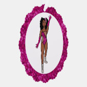 Fuchsia & Diamonds Dancer Ornament Card A Karte (Rechts)