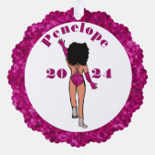 Fuchsia & Diamonds Dancer Ornament Card B (Rückseite)