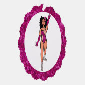 Fuchsia & Diamonds Dancer Ornament Card B Karte (Rechts)
