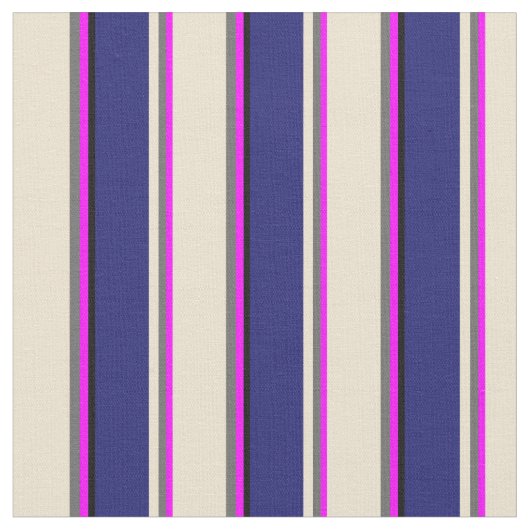 Fuchsia, Dim Gray, Beige, Midnight Blue und Black Stoff (Nahaufnahme)
