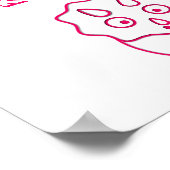 Fuchsia Dino Gluten Free Kid Zone Poster (Ecke)