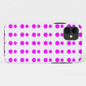 Fuchsia dots Iphone Case (Rückseite (Horizontal))