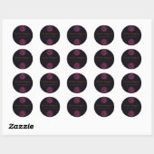 Fuchsia Dragon Medallion Runder Aufkleber (Blatt)