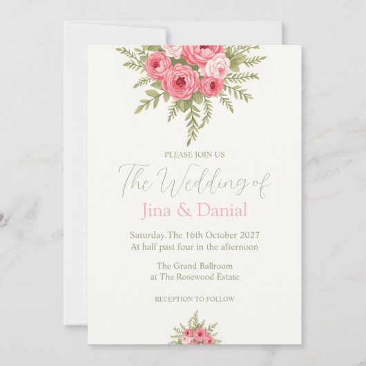 Fuchsia Dream Einladung (Vorderseite)