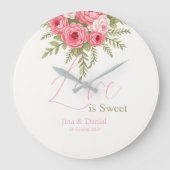 Fuchsia Dream Große Wanduhr (Vorderseite)