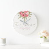 Fuchsia Dream Große Wanduhr (Zuhause)