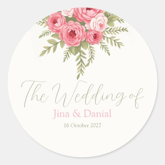 Fuchsia Dream Runder Aufkleber (Vorderseite)