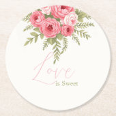 Fuchsia Dream Runder Pappuntersetzer (Vorderseite)