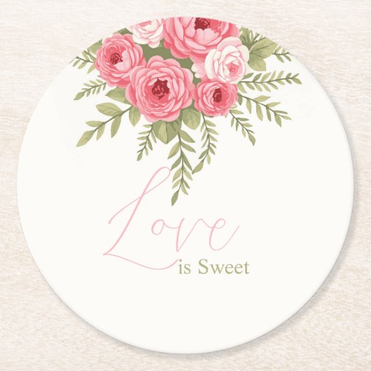 Fuchsia Dream Runder Pappuntersetzer (Vorderseite)