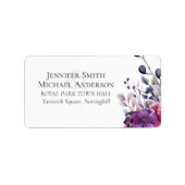 Fuchsia Dreams ADDRESS ETIKETTEN Hochzeitsfeier Adressaufkleber (Vorne)