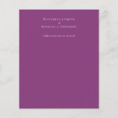 Fuchsia Dreams DANK IHNEN FOTO Wedding (Rückseite)