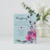 Fuchsia Dreams koordiniert das Spiel und das tiefe Postkarte (Stehend Vorderseite)