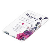 Fuchsia Dreams MAGNETIC Gast or Save Date - Lrg Magnet (Linke Seite)