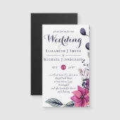 Fuchsia Dreams MAGNETIC Wedding Einladung oder Sav (Vorne/Hinten)