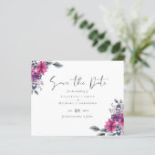 Fuchsia Dreams SAVE THE DATE Budget (Stehend Vorderseite)