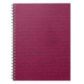 Fuchsia-Dreiecke auf Black Spiral-Notebook Notizblock (Vorderseite)