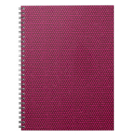 Fuchsia-Dreiecke auf Black Spiral-Notebook Notizblock