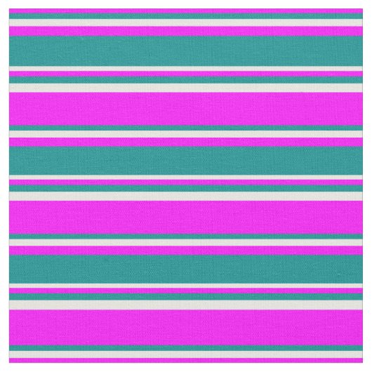 Fuchsia, dunkles Cyan und weißes Muster Stoff (Nahaufnahme)
