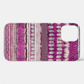 Fuchsia Ethnic Border Abstrakt Case-Mate iPhone Hülle (Rückseite (Horizontal))