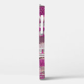 Fuchsia Ethnic Border Abstrakt Case-Mate iPhone Hülle (Rückseite / Links)
