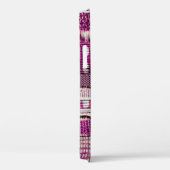Fuchsia Ethnic Border Abstrakt Case-Mate iPhone Hülle (Rückseite / Rechts)